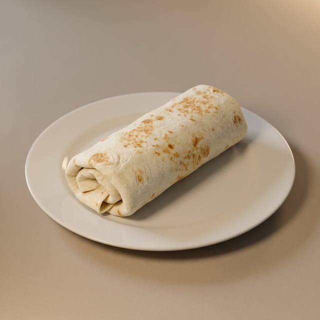 Meat, Cheese, & Lettuce Burrito.