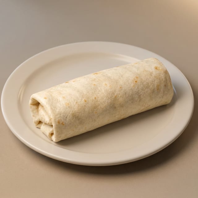 Chile Verde (Diced Pork) Burrito.